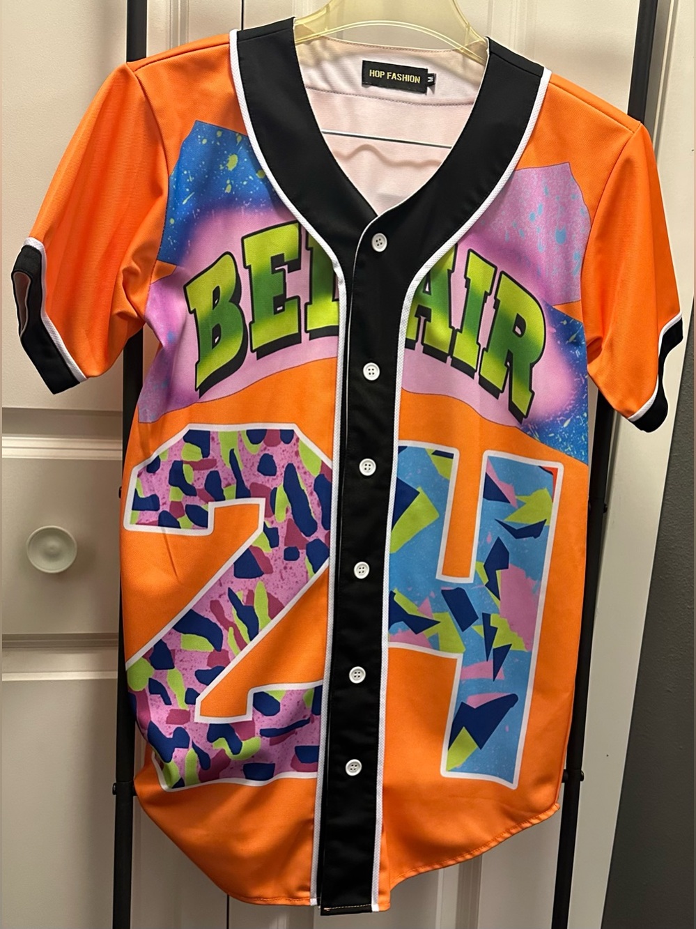 Kids' Orange Bel-Air Graphic Baseball Jersey